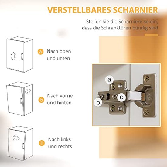 Keukenkast Voorraadkast Hoog met 2 open planken 40x70x170 cm - Wit