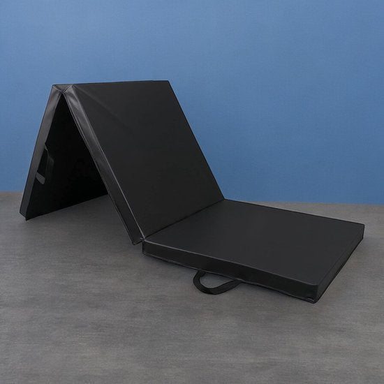 Sportmat Opvouwbaar - Zwart - 180 x 60 x 5 cm - Extra Dik - Opvouwbare Yogamat - Inklapbare Fitnessmat - Vloermat voor Yoga, Meditatie, Sport en Turnen - Turnmat