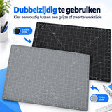 Snijmat A1 – 90 x 60 cm – Zelfherstellende Snijmat 3 mm Dik – Grote Cutting Mat met Raster, Maatverdeling & Snijhoeken – Voor Hobby, Naaien & Knutselen