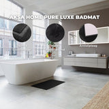 AKSA Home® Badmat 60x90 cm - Douchemat antislip - Badmat antislip - Badkamermat - Vloerkleed - Zwart