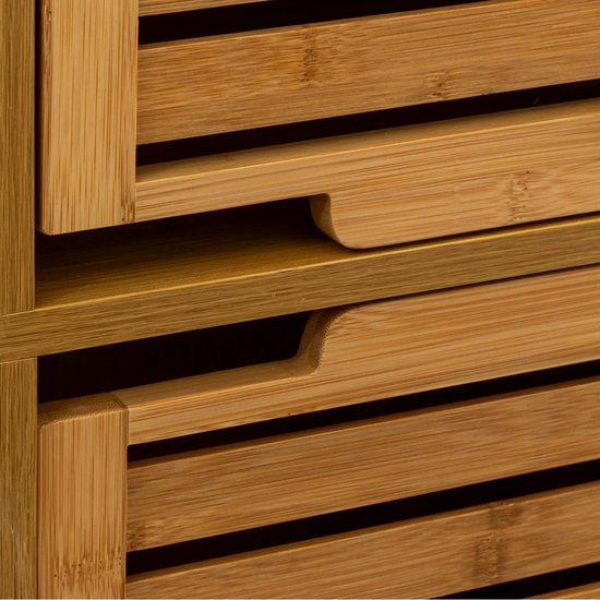 Sicela Bamboe Badkamerkast Hoog - 24x34x170 cm - bruin