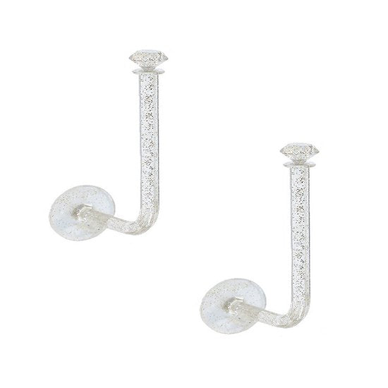 Scrunchie Houders - 2 Stuks - Zelfklevend - Muurhouder - 11 cm x 5 cm - Transparant - Haarelastiekjes houder - Elastiekjes houder - Sieradenhouder - Armband Houder - Sieraden Display - Sieraden Houder