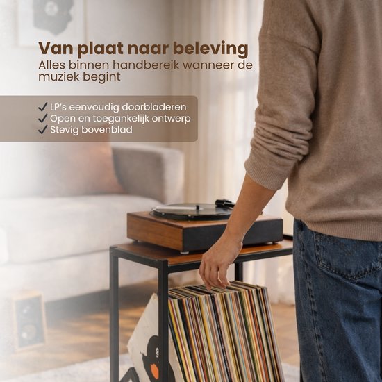 LP Opbergsysteem - Zwart met Hout