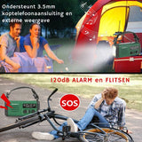 NovaWare NoodRadio Solar Opwindbaar - FM-AM - Powerbank Zonneenergie met 20.000mAh - Survival Noodpakket - Draagbare Radio op batterijen – Groen