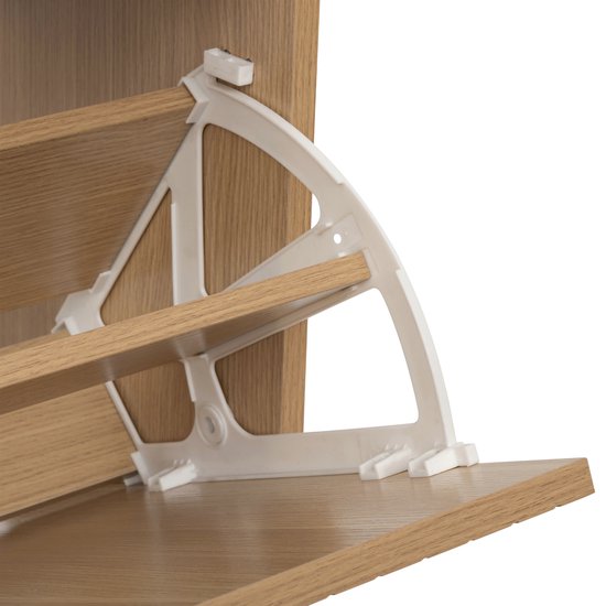 Schoenenkast Tasso 3 lades 24x63x131 cm - voor 18 paar - Bruin