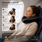 Reis Nekkussen Memory Foam – Ergonomisch Reiskussen voor Vliegtuig, Auto & Trein – Neksteun Reizen – Comfortabel Slaapkussen – Inclusief Oordoppen – Lichtgewicht & Compact