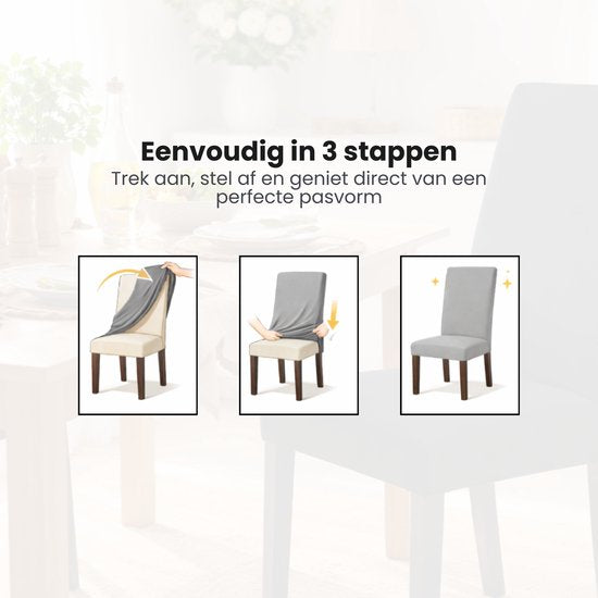 Stoelhoezen - Eetkamerstoel Hoes - 6 Stuks - Bescherm stijlvol je stoelen