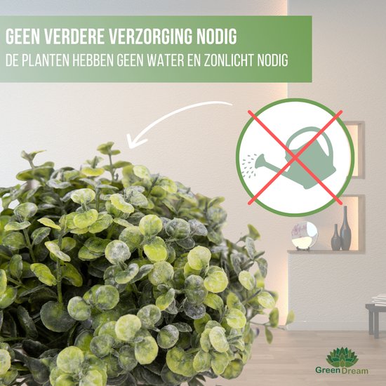 GreenDream® Kunstplanten set met 3 Kleine kunstplanten 20 cm - Cadeautip