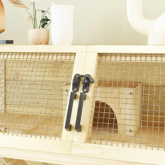 4goodz Hamsterkooi van Hout 87x43x101 cm Knaagdierkooi