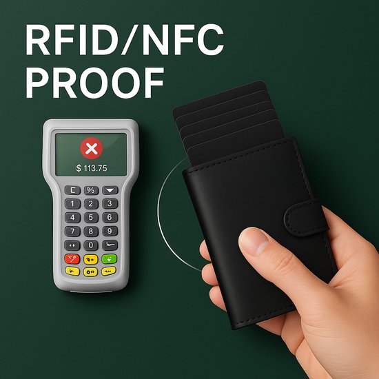 JB-Luxo Pasjeshouder - Uitschuifbaar - RFID Anti-Skim - Pasjes - en Aluminium