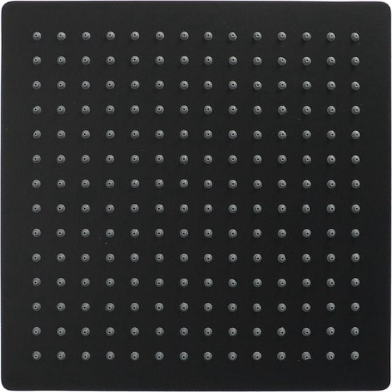 Luzzo® Regendouchekop extra Platte Hoofddouche Vierkant RVS Ø25 cm - Douchekop Zwart