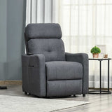 Elektrische Relax fauteuil met opstahulp en ligfunctie - Grijs