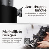 Chefino Slowjuicer – Koude Pers Sapcentrifuge – Extra Brede Vultrechter 9 cm – Stille High-Torque Motor – Dubbel Filtersysteem – Hoog Saprendement – Makkelijk te Reinigen