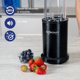 Safecourt kitchen - Smoothie Blender - Blender 1200W - Smoothie Maker - Inclusief to go bekers - Zwart