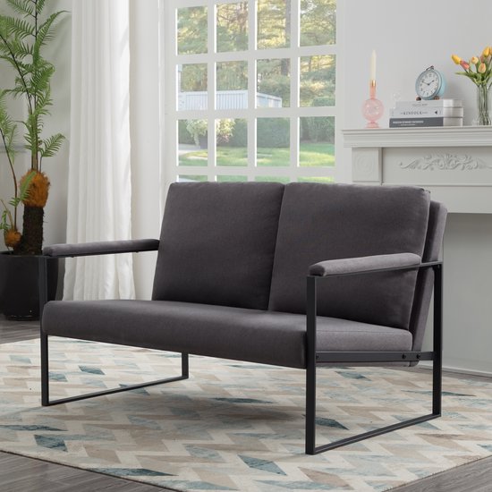 Zitbank voor 2 Personen - Grijs - 125 x 80 x 77 cm - Loveseat - Stijlvol en Comfortabel voor Elk Interieur