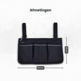 Rolstoeltas - Zwart - Armleuning Rolstoeltas - Waterafstotende Opbergtas voor Rolstoel - Rolstoel Organizer