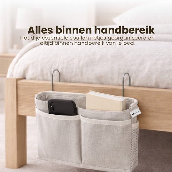 Bedside Pocket - Bed Opbergzak - Katoen