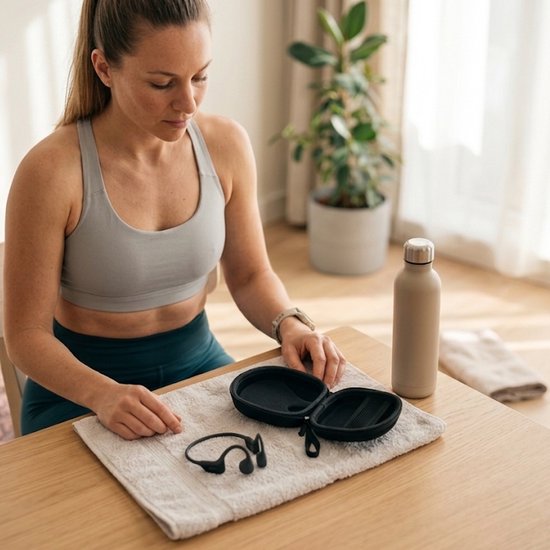 REBØNE® Koptelefoon Hoes - Hardcase voor Bone Conduction & OpenEar Koptelefoons - Beschermhoes - Zwart