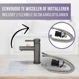 Luzzo® Como - RVS Wastafelkraan Laag