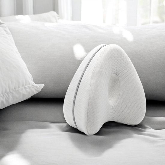 Kniekussen voor in Bed - Wit - Orthopedisch Kniekussen - Beenkussen - Zijslaapkussen - Zijslaap Kussen Voor In Bed - Heupklachten