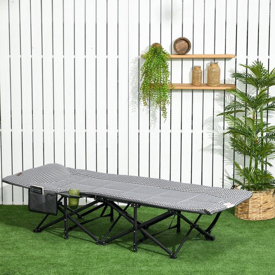 4goodz Veldbed Campingbed met Tas en Bekerhouder - max 120kg