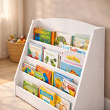 Kinderboekenkast - 88 x 80 x 30 cm - Wit - Hout - Kinderboekenrek - Boekenrek Kinderkamer
