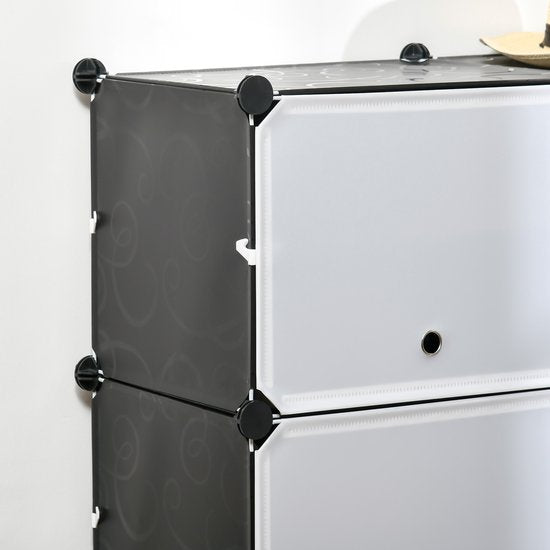 4goodz Schoenenkast Opbergbox met 12 Kubussen - Schoenenrek 850-169WT