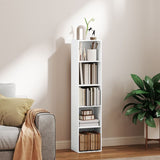 4goodz Boekenkast met 5 Verstelbare Planken - 24x30x134 cm - Wit