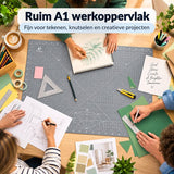 Snijmat A1 – 90 x 60 cm – Zelfherstellende Snijmat 3 mm Dik – Grote Cutting Mat met Raster, Maatverdeling & Snijhoeken – Voor Hobby, Naaien & Knutselen