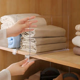 Plankverdeler - 12 Stuks - Transparant - Acryl - Kledingkast Organizer - Plank Organizer - Boekenstandaard - Plank Verdeler