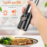 Vesfy Elektrische Peper en Zoutmolen Set - USB Oplaadbaar met Laadstation - XXL - Instelbare Maalgraad - LED Licht - BBQ Accessoires - Pepermolen