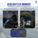 Noodradio Solar Opwindbaar - Powerbank Zonneenergie met - Noodpakket - Draagbare Radio
