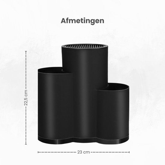 Keukengerei houder - Zwart - Aanrecht Organizer - Pollepel houder - Keuken Organizer - Kunststof - Messenhouder - Messenhouder - Messenblok