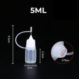 24ME® - Set van 6 Navulbare Lijmflesjes met Naaldpunt Incl. 6 Trechters - 5ML