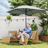 Parasol 233cm Vierkant Kantelbaar - Aluminium buis, Glasvezel