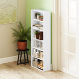 4goodz Boekenkast met 6 Verstelbare Planken - 24x60x158 cm - Wit