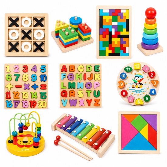 - Tangram - Houten speelgoed - 3 - Educatief - Vanaf 3 Jaar