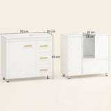 Badkamermeubel met 3-lades - wit