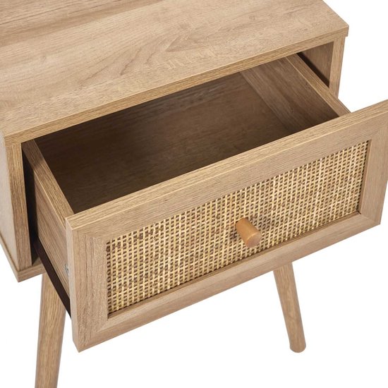 4goodz Nachtkastje Bali Bohemian met lade 39x39x55 cm - Bruin