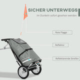4goodz 3-in-1 Boodschappentrolley Winkelwagen Fietsaanhanger Steekwagen