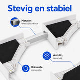 Tussenstuk Wasmachine Droger - Universeel - Stapelkit Wasmachine en Droger - Verstelbaar - Wit