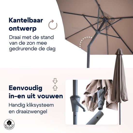 4gardenz® Parasol Kantelbaar