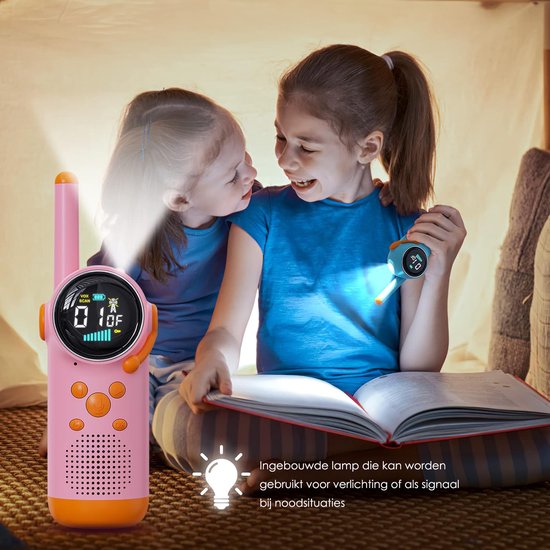 Vesfy Pro Walkie Talkie voor Kinderen - Set van 2 - USB Oplaadbaar - 3 km Bereik - Speelgoed - Portofoon
