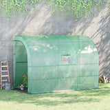 Kas, Tuinkas met Plastic Bedekking, UV-bestendig 300x150 cm - Groen