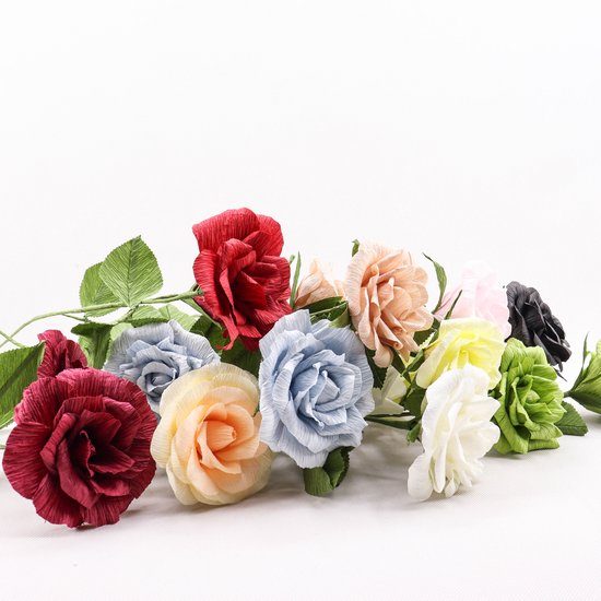 DIY Bloemen Knutselset van Crêpepapier – Maak Zelf Papieren Bloemen & Boeket – Creatieve Hobby Set voor Volwassenen & Kinderen – Inclusief Instructies