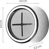 Handdoekhaakje - 2 stuks - 4,3 cm x 4,3 cm - Zilver - Geschikt voor keuken, toilet en badkamer
