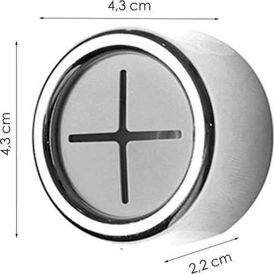 Handdoekhaakje - 2 stuks - 4,3 cm x 4,3 cm - Zilver - Geschikt voor keuken, toilet en badkamer