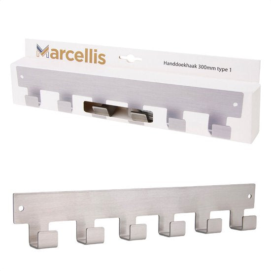 Marcellis - Industriële handdoekhaak - ophanghaak - haken - staal - incl. bevestigingsmateriaal