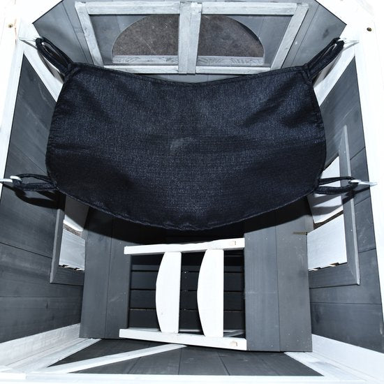 4goodz kattenvilla 2 verdiepingen 59x55x109 cm - Grijs