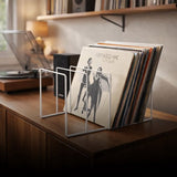LP Opbergsysteem - Wit - Elpee Opbergrek - Platenrek van Metaal - Opbergrek LP - Vinyl OpbergSysteem - 50 tot 60 Platen - Bordenstandaard